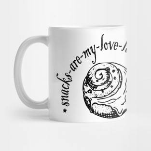 snacks are my love language. for snacks food lovers, Funny Valentines Day Mug